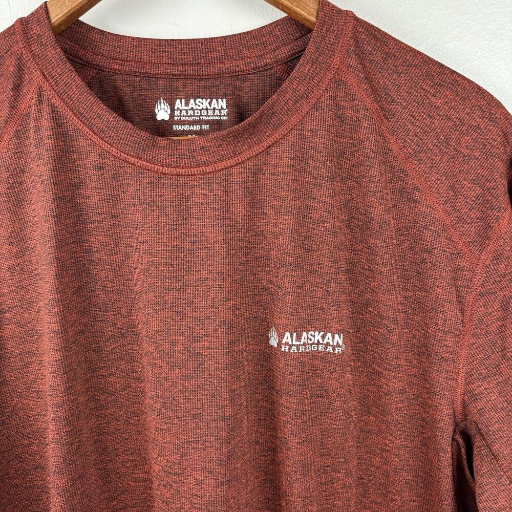 Duluth Trading Alaskan Hardgear Shirt Mens Medium Short Sleeve Red Polyester